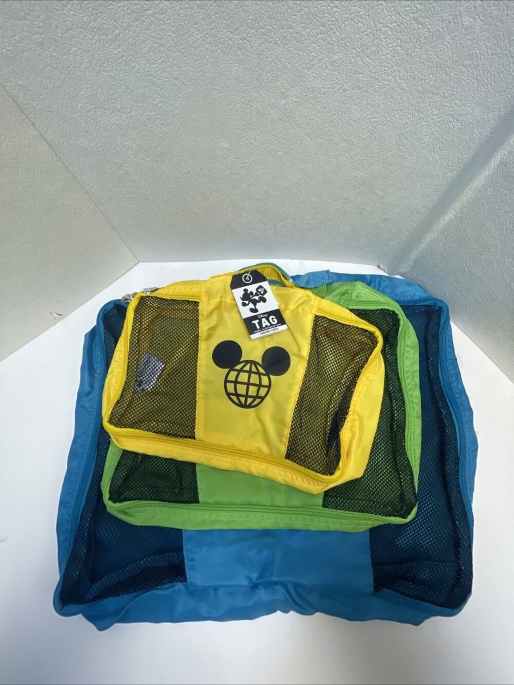 Disney World Mickey Mouse 3 Piece Set Packing Cubes Bags Travel TAG - New